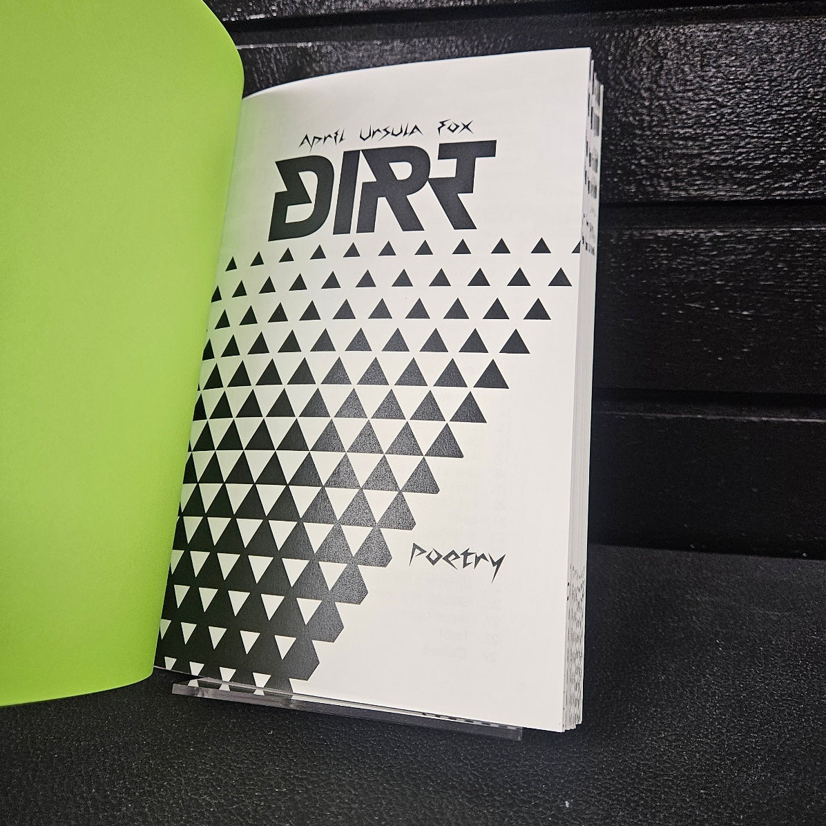 DIRT Poetry Book by April Ursula Fox image 1
