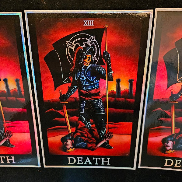 Death 6" Holographic Sticker Art by Seth Singer image 0