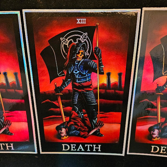 Death 6" Holographic Sticker Art by Seth Singer image 0