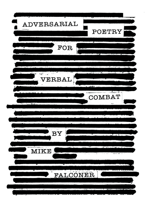 Adversarial Poetry for Verbal Combat by Mike Falconer