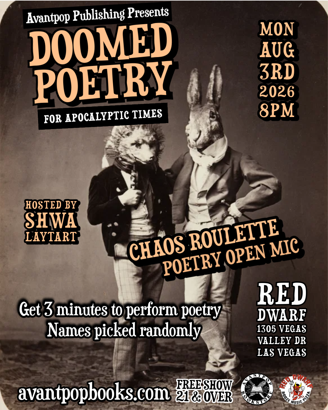 Doomed Poetry Open Mic at Red Dwarf Las Vegas